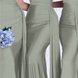 Elegant Gray Maxi Dress